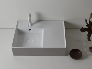TEOREMA 2.0 RIGO - Countertop rectangular ceramic washbasin with overflow by Scarabeo Ceramiche - view 2